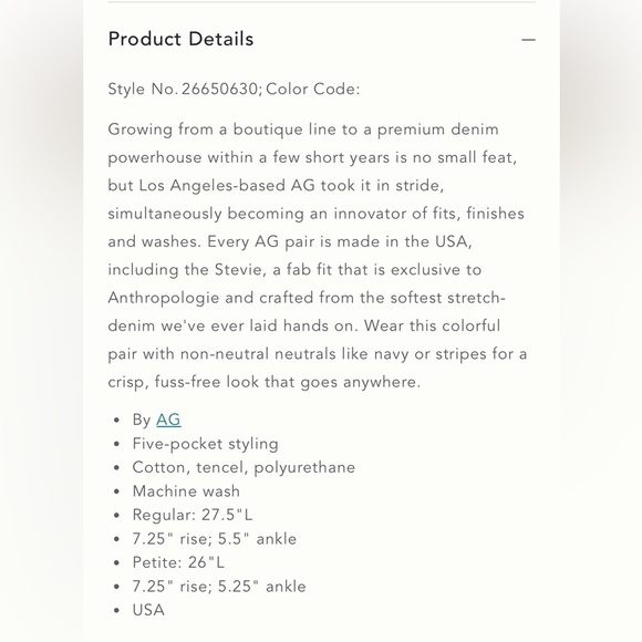 ANTHROPOLOGIE AG Adriano Goldschmied ankle pants w29 - Picture 7 of 8